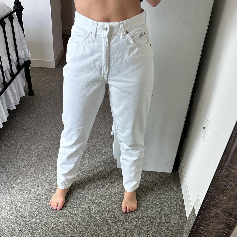Vintage Chic Jeans. White denim. Made in the USA. - Picture 4 of 4